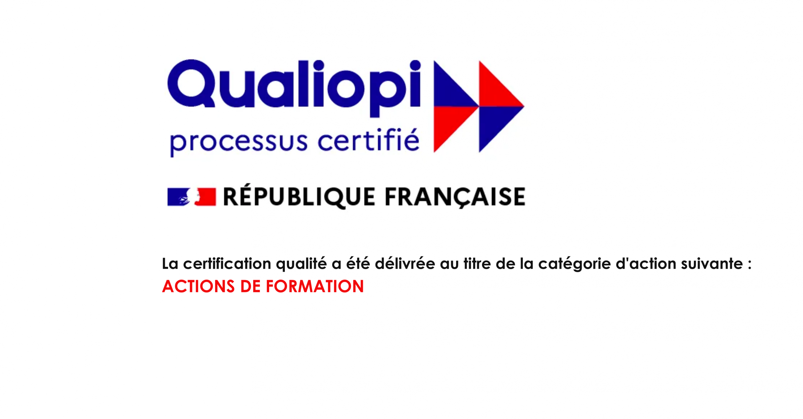 Qualiopi, processus certifié - certification qualité délivrée à Yello Agency au titre des actions de formation